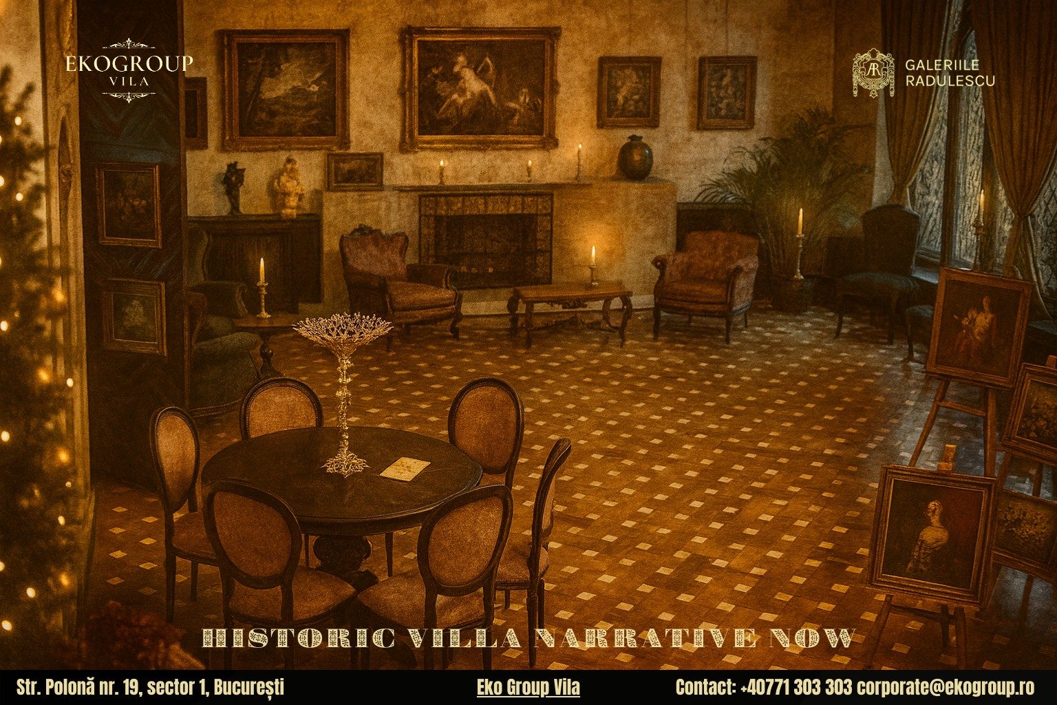 Povestea Crăciunului dezvăluită la Eko Group Vila: o evocare a sărbătorilor din anii ’30 prin artă și istorie